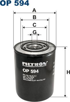 Filtron OP594 - Oil Filter autospares.lv