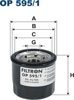 Filtron OP595/1 - Oil Filter autospares.lv