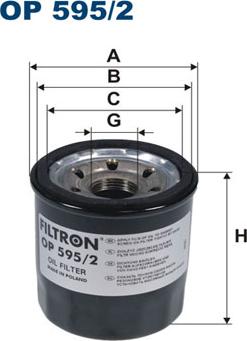 Filtron OP595/2 - Oil Filter autospares.lv