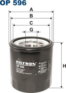 Filtron OP596 - Oil Filter autospares.lv