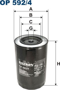 Filtron OP592/4 - Oil Filter autospares.lv