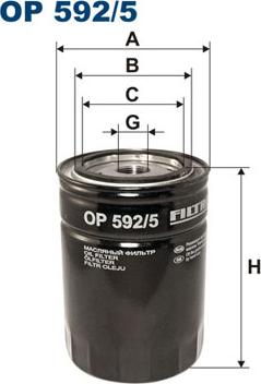 Filtron OP592/5 - Oil Filter autospares.lv