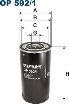 Filtron OP592/1 - Oil Filter autospares.lv