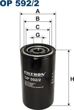 Filtron OP592/2 - Oil Filter autospares.lv