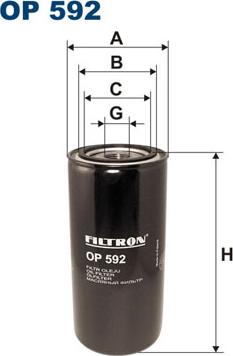 Filtron OP592 - Oil Filter autospares.lv