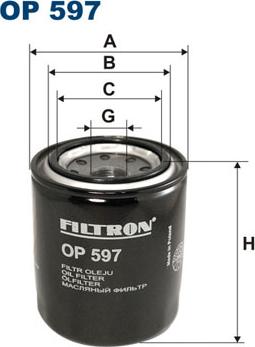 Filtron OP597 - Oil Filter autospares.lv