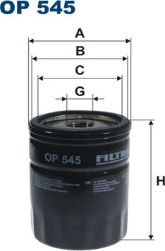 Filtron OP545 - Oil Filter autospares.lv