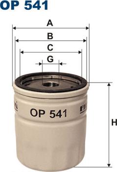 Filtron OP541 - Oil Filter autospares.lv