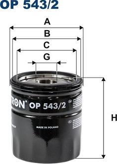 Filtron OP543/2 - Oil Filter autospares.lv