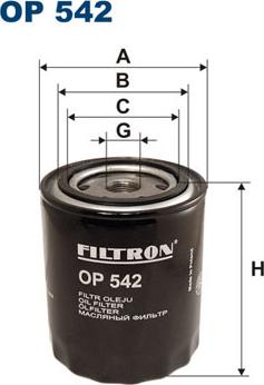 Filtron OP542 - Oil Filter autospares.lv