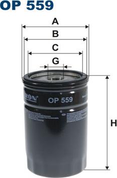 Filtron OP559 - Oil Filter autospares.lv