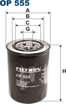 Filtron OP555 - Oil Filter autospares.lv