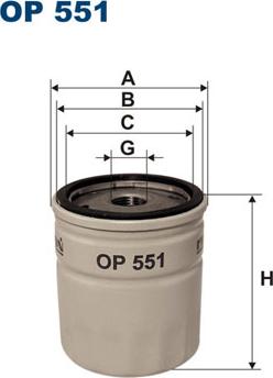 Filtron OP551 - Oil Filter autospares.lv