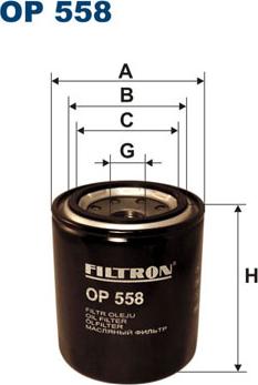 Filtron OP558 - Oil Filter autospares.lv