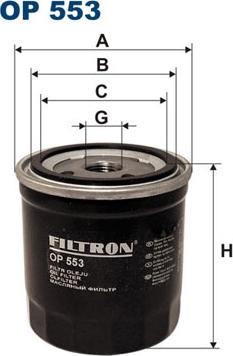 Filtron OP553 - Oil Filter autospares.lv