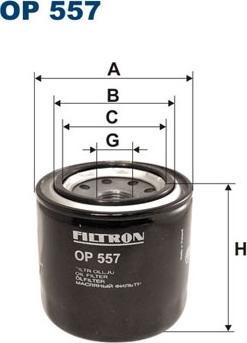 Filtron OP557 - Oil Filter autospares.lv