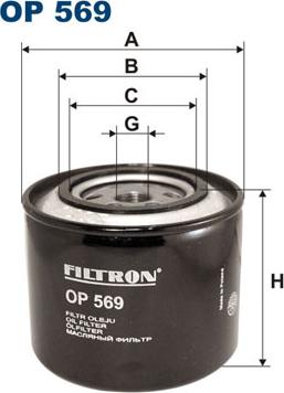 Filtron OP569 - Oil Filter autospares.lv