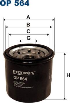 Filtron OP564 - Oil Filter autospares.lv