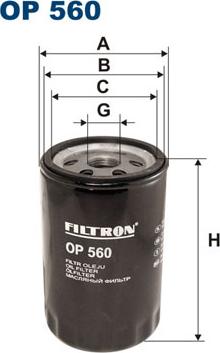 Filtron OP560 - Oil Filter autospares.lv