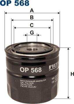 Filtron OP568 - Oil Filter autospares.lv