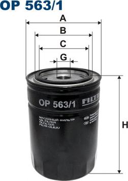 Filtron OP563/1 - Oil Filter autospares.lv