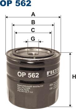 Filtron OP562 - Oil Filter autospares.lv