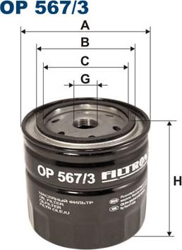 Filtron OP567/3 - Oil Filter autospares.lv