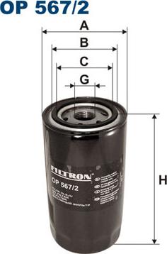 Filtron OP567/2 - Oil Filter autospares.lv