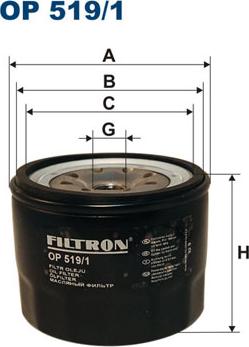 Filtron OP519/1 - Oil Filter autospares.lv