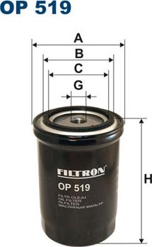 Filtron OP519 - Oil Filter autospares.lv