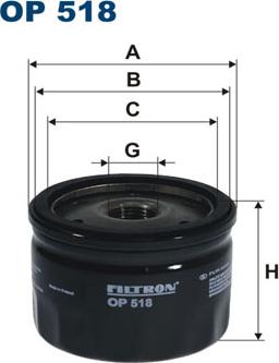Filtron OP518 - Oil Filter autospares.lv