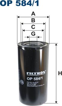 Filtron OP584/1 - Oil Filter autospares.lv