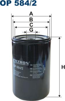 Filtron OP584/2 - Oil Filter autospares.lv