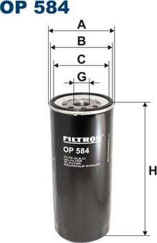 Filtron OP584 - Oil Filter autospares.lv