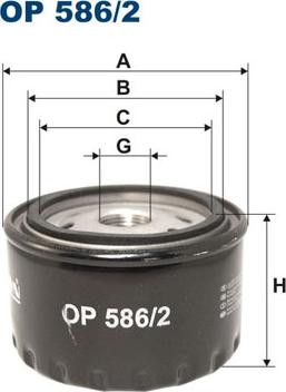 Filtron OP586/2 - Oil Filter autospares.lv