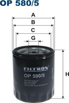 Filtron OP580/5 - Oil Filter autospares.lv