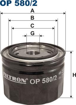 Filtron OP580/2 - Oil Filter autospares.lv