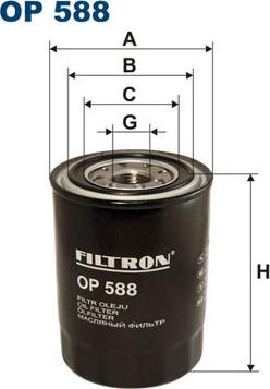 Filtron OP588 - Oil Filter autospares.lv