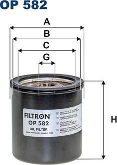 Filtron OP582 - Oil Filter autospares.lv