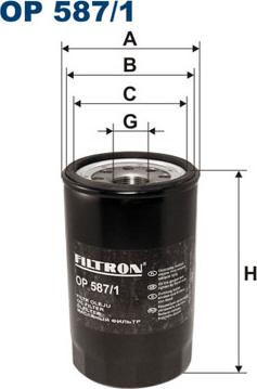 Filtron OP587/1 - Oil Filter autospares.lv