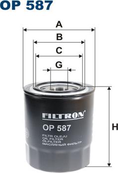 Filtron OP587 - Oil Filter autospares.lv