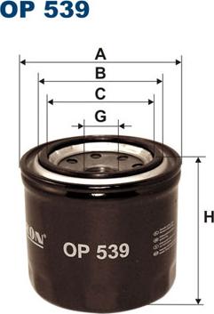 Filtron OP539 - Oil Filter autospares.lv