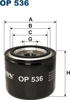 Filtron OP536 - Oil Filter autospares.lv