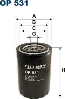 Filtron OP531 - Oil Filter autospares.lv