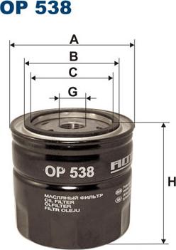 Filtron OP538 - Oil Filter autospares.lv