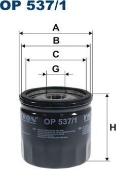 Filtron OP537/1 - Oil Filter autospares.lv