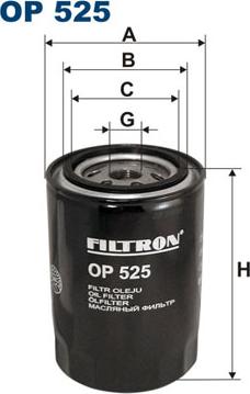 Filtron OP525 - Oil Filter autospares.lv