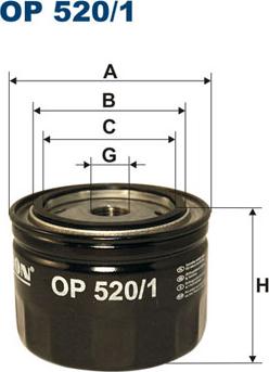 Filtron OP520/1 - Oil Filter autospares.lv