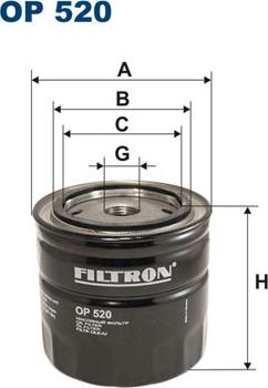 Filtron OP520 - Oil Filter autospares.lv
