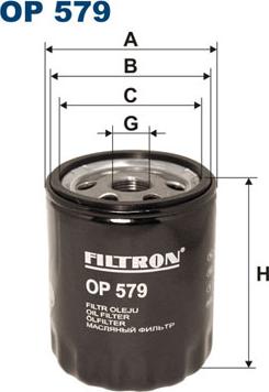 Filtron OP579 - Oil Filter autospares.lv